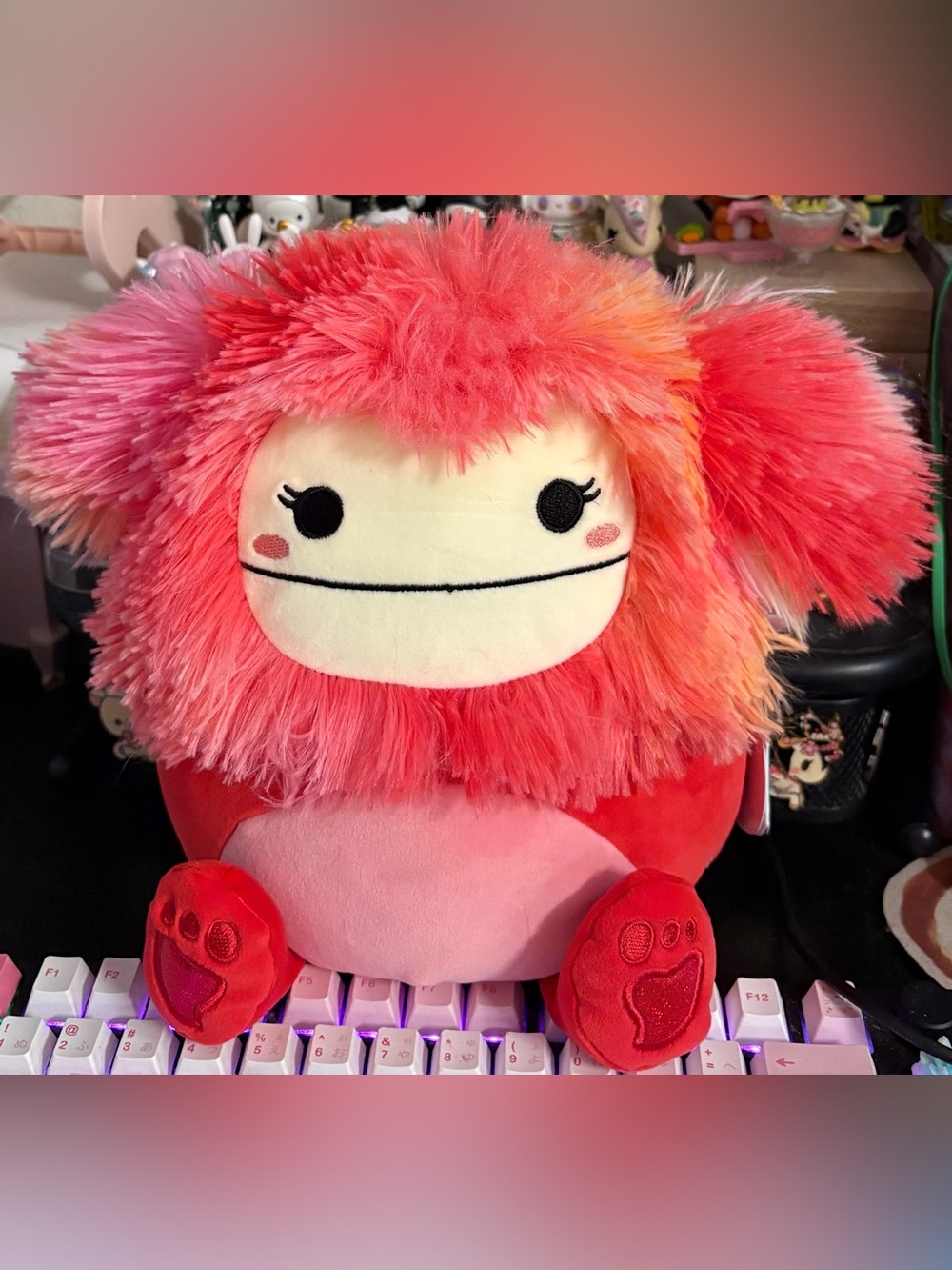 Zinnia the Red Bigfoot 8" Squishmallow Stuffed Plush Animal Toy